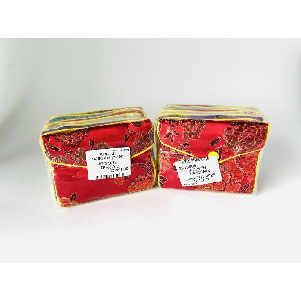 Lot Of 24‎ Jewelry Pouches Small Decorative Bags NEW In Package